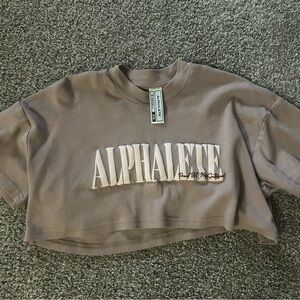 Alphalete Taupe Cropped Tee